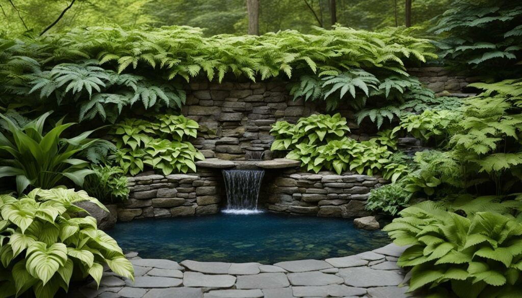 Naturalistic Water Wall Materials and Plants