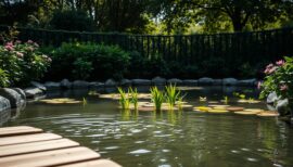 backyard pond installation