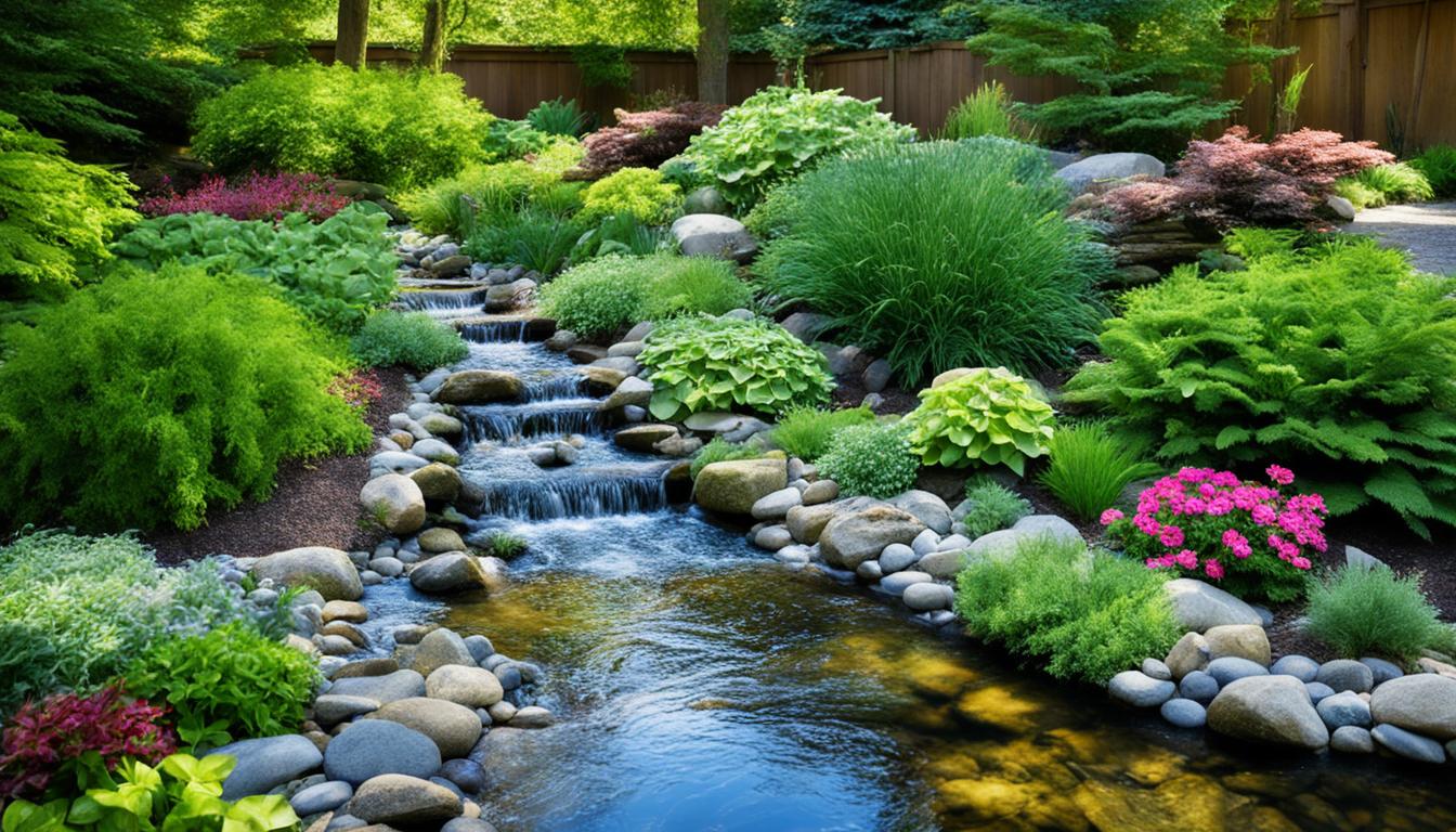 Constructing small garden streams