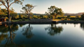 large pond installation