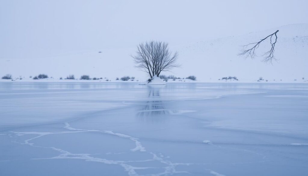 pond winter
