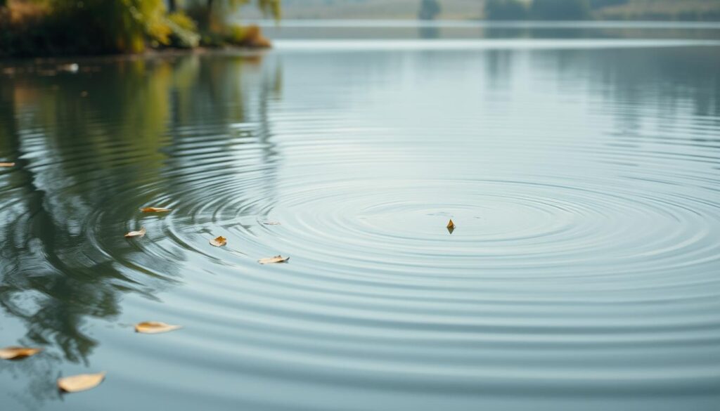 skimming pond surface