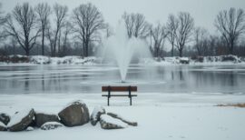 winter fountain care
